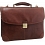 Tumble & Hide Adrano Triple Gusset Leather Briefcase Brown