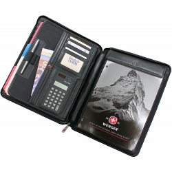 Wenger Swiss Gear Echelon Leather Folio With Carry Handle