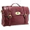 Yoshi Beatrice Large Flapover Business Satchel / Briefcase Bag Rosewood