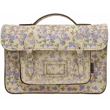 Yoshi Belforte Satchel / Large Leather Work Bag (Cream Floral)