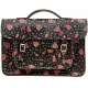 Yoshi Belforte Satchel / Large Leather Work Bag (Black Roses)