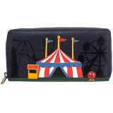Yoshi Limited Edition Circus Big Top Applique Leather Purse with Coin Pocket