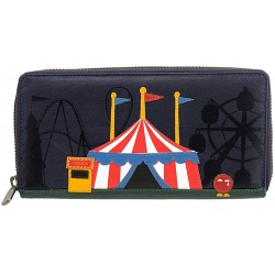 Yoshi Limited Edition Circus Big Top Applique Leather Purse with Coin Pocket