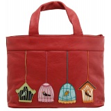 Yoshi Hampton Bird Applique Leather Grab Bag / Handbag