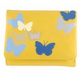 Yoshi Bloomfield Butterfly Leather Flap Over Purse