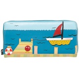 Yoshi Limited Edition Boat Applique Leather Purse with Coin Pocket