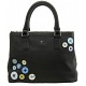 Yoshi Button Applique Leather Grab Bag / Handbag