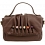Yoshi Cecilia Bead Leather Grab Bag / Handbag Brown