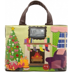 Yoshi Hampton Seasons Greetings Christmas Leather Grab Bag