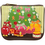 Yoshi Seasons Greetings Limited Edition Applique Leather Zip Coin Purse