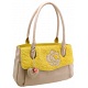 Yoshi Covey Leather Embossed Flower Shoulder Bag / Handbag