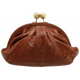 Yoshi Dahlia Leather Clutch Bag
