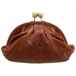 Yoshi Dahlia Leather Clutch Bag