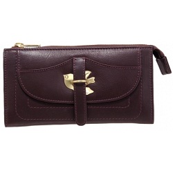 Yoshi Denton Large Leather Zip Top Bird Purse