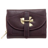 Yoshi Denton Leather Zip Top Bird Purse