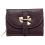 Yoshi Denton Leather Zip Top Bird Purse Aubergine