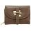 Yoshi Denton Leather Zip Top Bird Purse Taupe