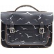 Yoshi Dewhurst Birds Print Satchel / Small Leather Work Bag