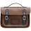 Yoshi Dewhurst Satchel / Small Leather Work Bag Brown / Navy 