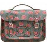 Yoshi Dewhurst Rose Print Satchel / Small Leather Work Bag