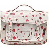 Yoshi Dewhurst Heart Print Satchel / Small Leather Work Bag