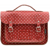 Yoshi Dewhurst Red Polka Satchel / Small Leather Work Bag