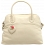 Yoshi Eaton Medium Size Dome Shaped Grab Bag / Leather Handbag Cream