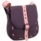 Yoshi Eliza Leather Across Body Bag / Handbag (Plum)
