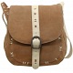 Yoshi Eliza Leather Across Body Bag / Handbag (Taupe)