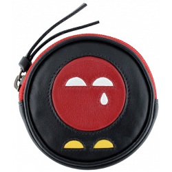Yoshi Ella Character Applique Circular Leather Coin Purse