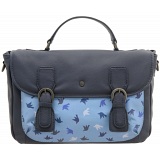 Yoshi Etheline Leather Satchel / Work Bag (Navy Print)