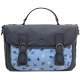 Yoshi Etheline Leather Satchel / Work Bag (Navy Print)