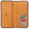 Yoshi Florence Leather Flapover Purse with Woven Button Detail