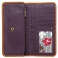 Yoshi Florence Leather Flapover Purse with Woven Button Detail