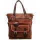 Yoshi Fontaine Leather Shopper Bag / Shopping Tote (Brown)