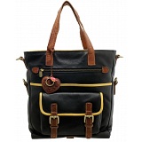 Yoshi Fontaine Leather Shopper Bag / Shopping Tote (Black)