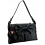 Yoshi Fontana Flap Over Leather Shoulder Bag / Handbag Black