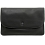 Yoshi Hampstead Flap Over Leather Clutch Bag / Evening Bag Black