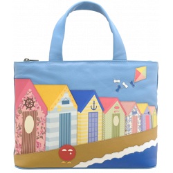 Yoshi Hampton Beach Hut Limited Edition Leather Grab Bag / Handbag