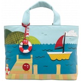 Yoshi Hampton Limited Edition Boat Applique Leather Grab Bag / Handbag