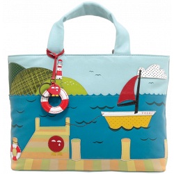 Yoshi Hampton Limited Edition Boat Applique Leather Grab Bag / Handbag