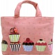 Yoshi Hampton Cupcake Applique Leather Grab Bag / Handbag
