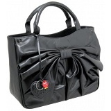 Yoshi Henley Medium Leather Grab Bag with Bow Detail