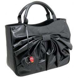 Yoshi Henley Medium Leather Grab Bag with Bow Detail