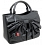 Yoshi Henley Medium Leather Grab Bag with Bow Detail Gunmetal Black