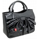 Yoshi Henley Medium Leather Grab Bag with Bow Detail