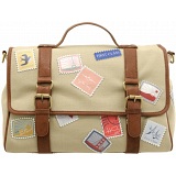 Yoshi Hope Springs Stamp Detail Applique Satchel