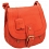 Yoshi Hutton Flap Over Shoulder Bag / Leather Handbag Portland Orange