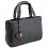 Yoshi Kensington Medium Size Metallic Grab Bag / Leather Handbag Gunmetal Black