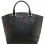 Yoshi Kingsley Leather Zip Top Tote Bag / Grab Bag Black